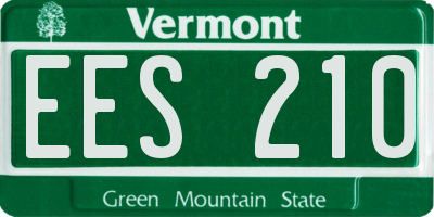 VT license plate EES210