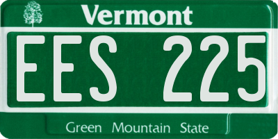 VT license plate EES225