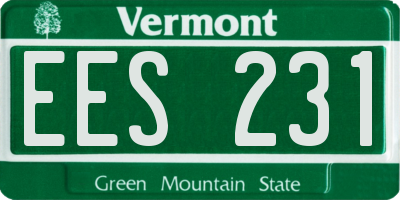 VT license plate EES231