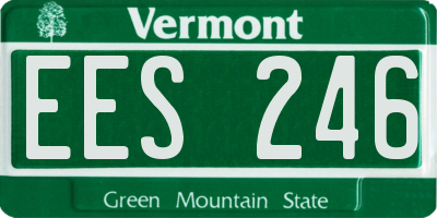 VT license plate EES246