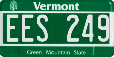 VT license plate EES249
