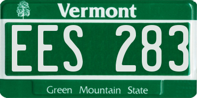 VT license plate EES283