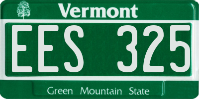 VT license plate EES325