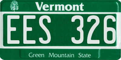 VT license plate EES326