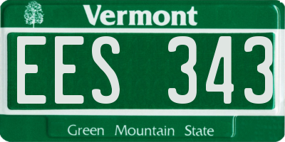 VT license plate EES343