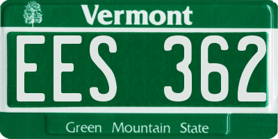 VT license plate EES362