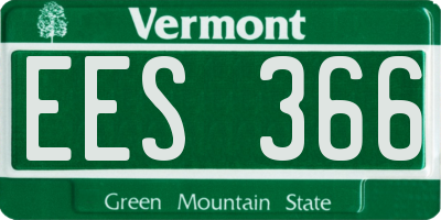 VT license plate EES366