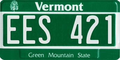 VT license plate EES421