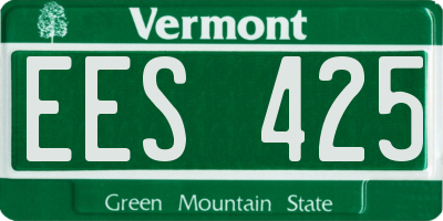 VT license plate EES425