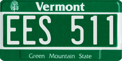 VT license plate EES511