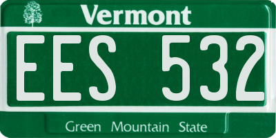 VT license plate EES532