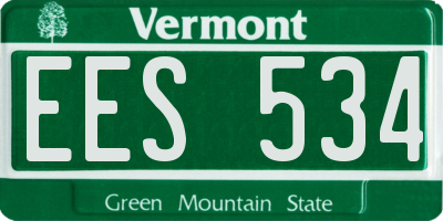 VT license plate EES534