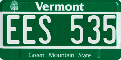 VT license plate EES535