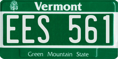 VT license plate EES561