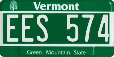 VT license plate EES574