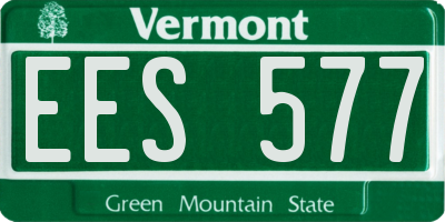 VT license plate EES577