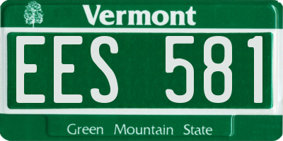 VT license plate EES581
