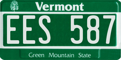 VT license plate EES587