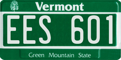 VT license plate EES601
