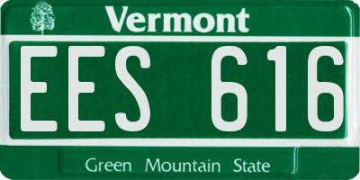 VT license plate EES616