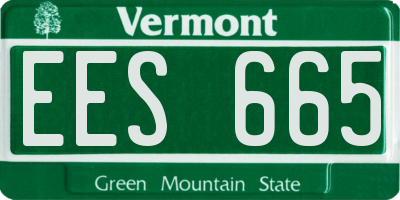 VT license plate EES665