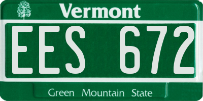 VT license plate EES672