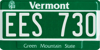 VT license plate EES730