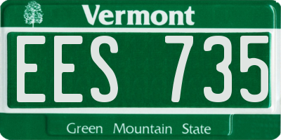 VT license plate EES735