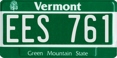 VT license plate EES761