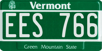 VT license plate EES766