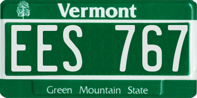 VT license plate EES767