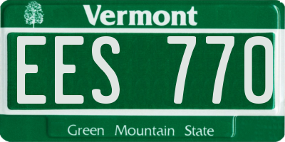 VT license plate EES770