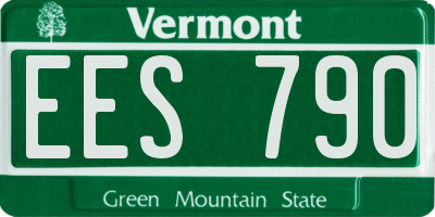 VT license plate EES790