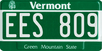 VT license plate EES809