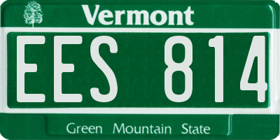 VT license plate EES814