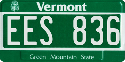 VT license plate EES836