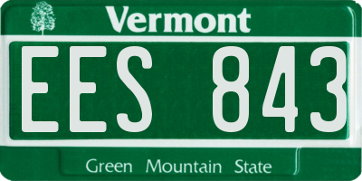 VT license plate EES843