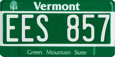VT license plate EES857
