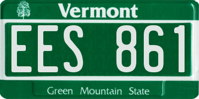 VT license plate EES861