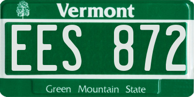 VT license plate EES872
