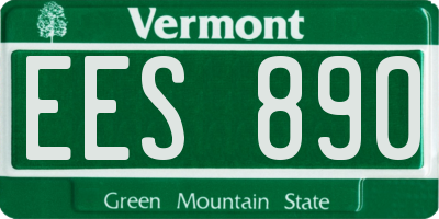 VT license plate EES890