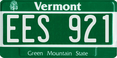 VT license plate EES921