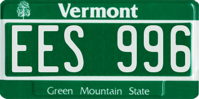 VT license plate EES996