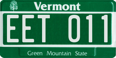 VT license plate EET011
