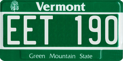 VT license plate EET190