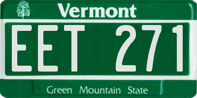 VT license plate EET271