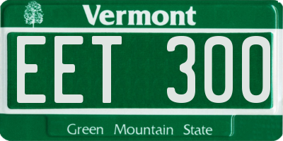 VT license plate EET300