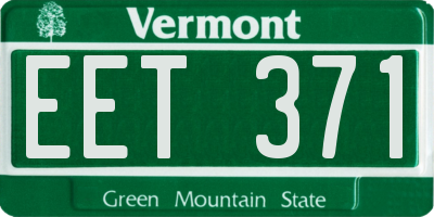 VT license plate EET371