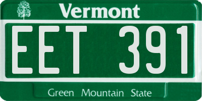 VT license plate EET391