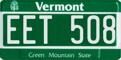 VT license plate EET508